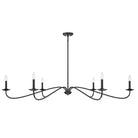 Meridian M100119MBK Six Light Chandelier in Matte Black