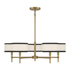 Meridian M10011NB Five Light Chandelier in Natural Brass