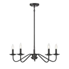 Meridian M100120MBK Five Light Chandelier in Matte Black