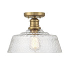 Meridian M60070NB One Light Semi-Flush Mount in Natural Brass
