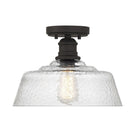 Meridian M60070ORB One Light Semi-Flush Mount in Oil Rubbed Bronze