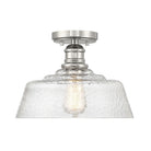 Meridian M60070PN One Light Semi-Flush Mount in Polished Nickel