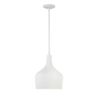 Meridian M70020BQW One Light Pendant in Bisque White