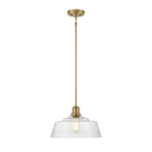 Meridian M7023NB One Light Pendant in Natural Brass