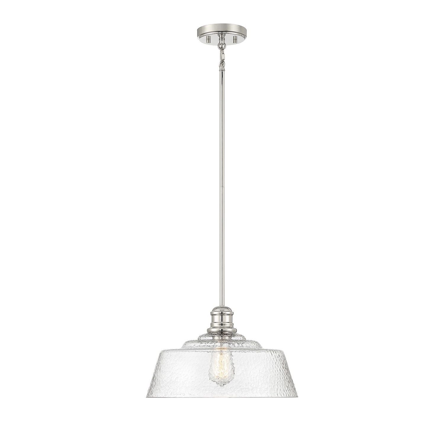 Meridian M7023PN One Light Pendant in Polished Nickel
