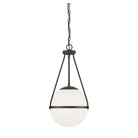 Meridian M7025MBK One Light Pendant in Matte Black