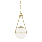 Meridian M7025NB One Light Pendant in Natural Brass
