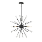 Meridian M7028MBK Five Light Pendant in Matte Black