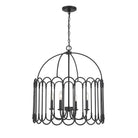 Meridian M7029MBK Four Light Pendant in Matte Black