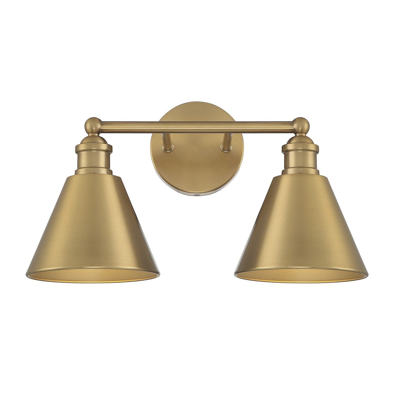 Meridian M80063NB Two Light Bathroom Vanity Light in Natural Brass