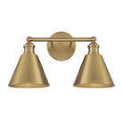 Meridian M80063NB Two Light Bathroom Vanity Light in Natural Brass