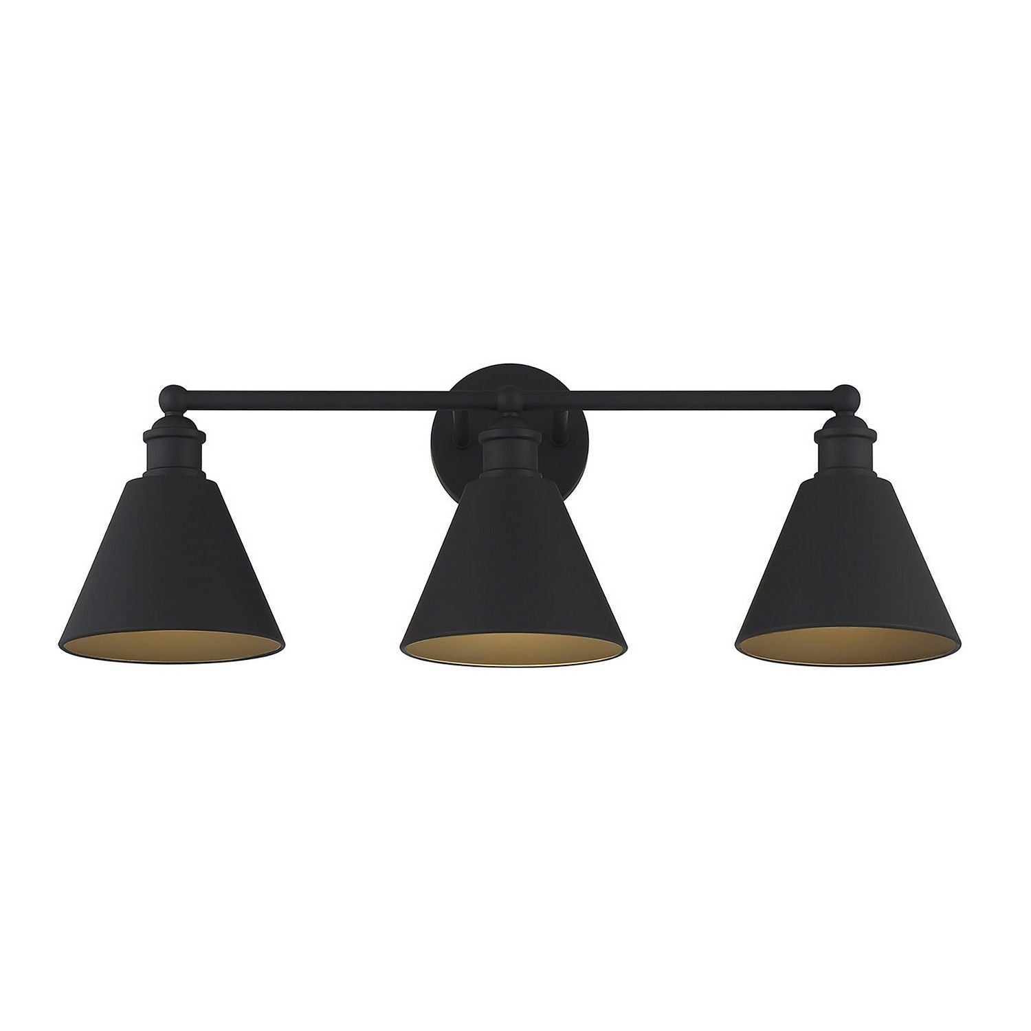 Meridian M80064MBK Three Light Bathroom Vanity Light in Matte Black