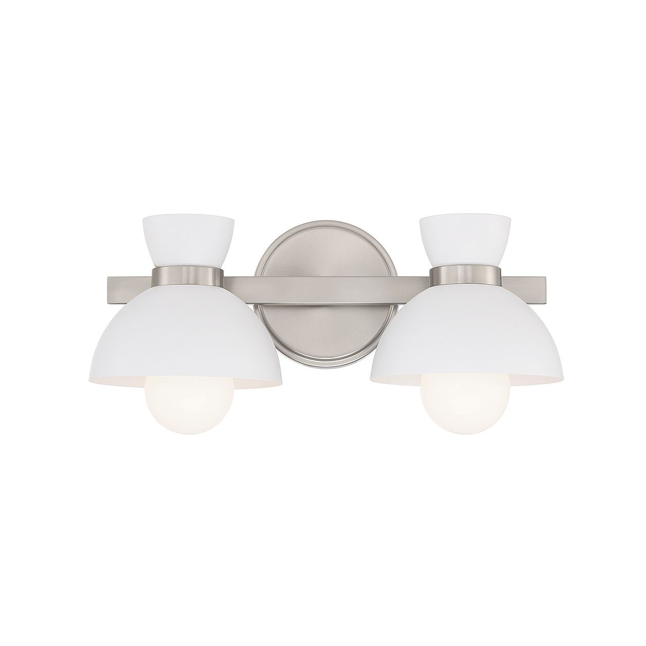 Meridian M80074BN Two Light Bathroom Vanity in Brushed Nickel