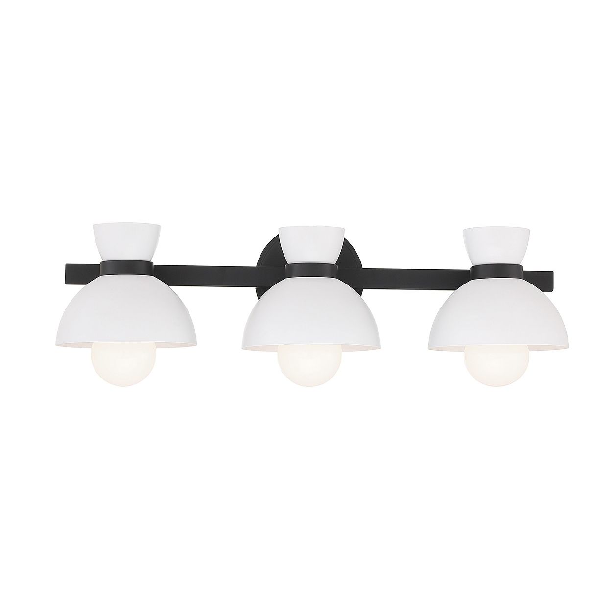 Meridian M80075MBK Three Light Bathroom Vanity in Matte Black