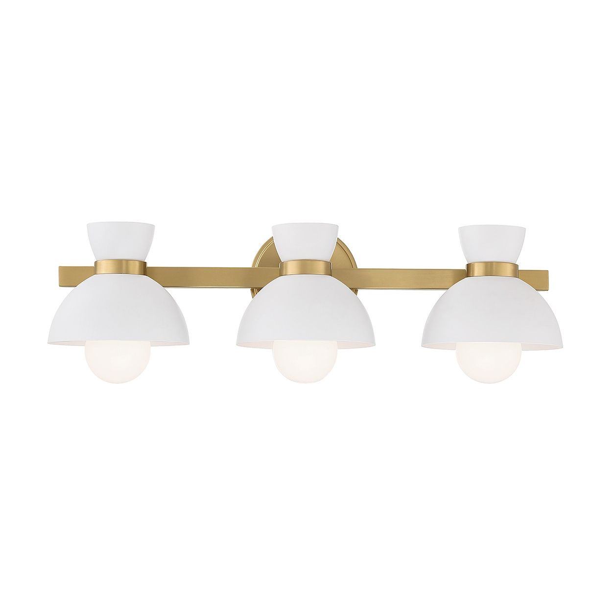Meridian M80075NB Three Light Bathroom Vanity in Natural Brass