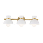 Meridian M80075NB Three Light Bathroom Vanity in Natural Brass