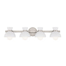 Meridian M80076BN Four Light Bathroom Vanity in Brushed Nickel
