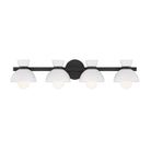 Meridian M80076MBK Four Light Bathroom Vanity in Matte Black