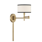 Meridian M90082NB One Light Wall Sconce in Natural Brass