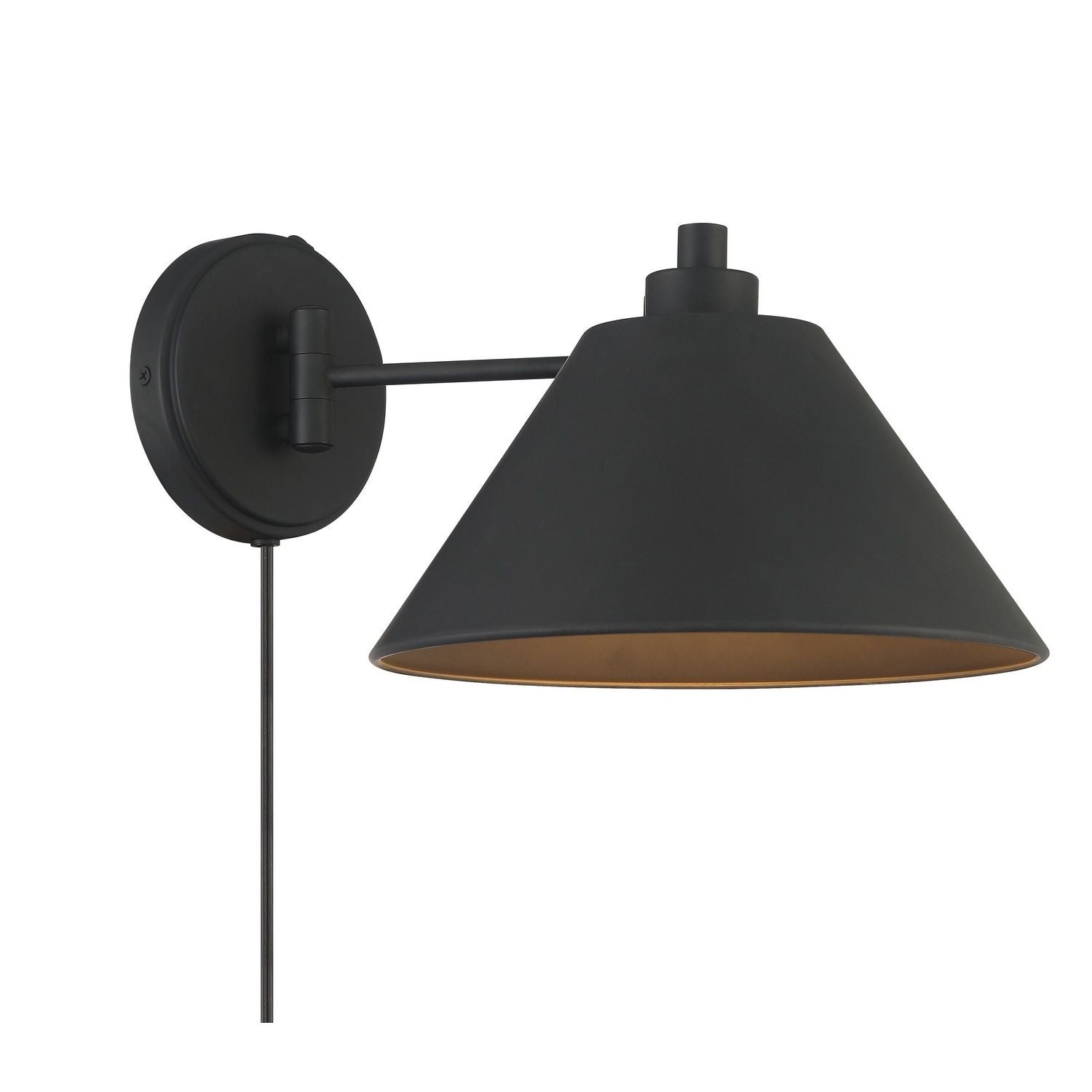 Meridian M90086MBK One Light Wall Sconce in Matte Black