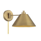 Meridian M90086NB One Light Wall Sconce in Natural Brass