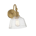 Meridian M90092NB One Light Wall Sconce in Natural Brass