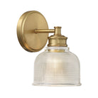 Meridian M90093NB One Light Wall Sconce in Natural Brass