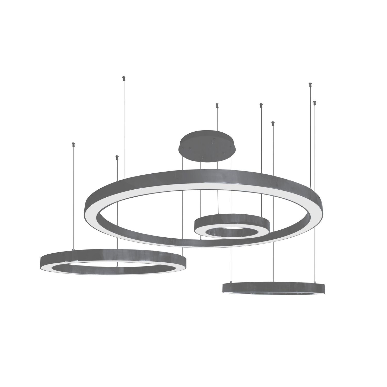 Avenue Lighting - HF4444-BK - LED Chandelier - Aria - Polished Black Gunmetal Chrome