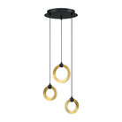 Kendal Lighting - Circols LED Pendant Pan - PF328-3LPA-BLK/BRS - Canada Light Shop
