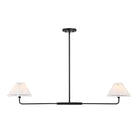 Meridian M100122MBK Two Light Linear Chandelier in Matte Black