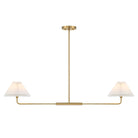 Meridian M100122NB Two Light Linear Chandelier in Natural Brass