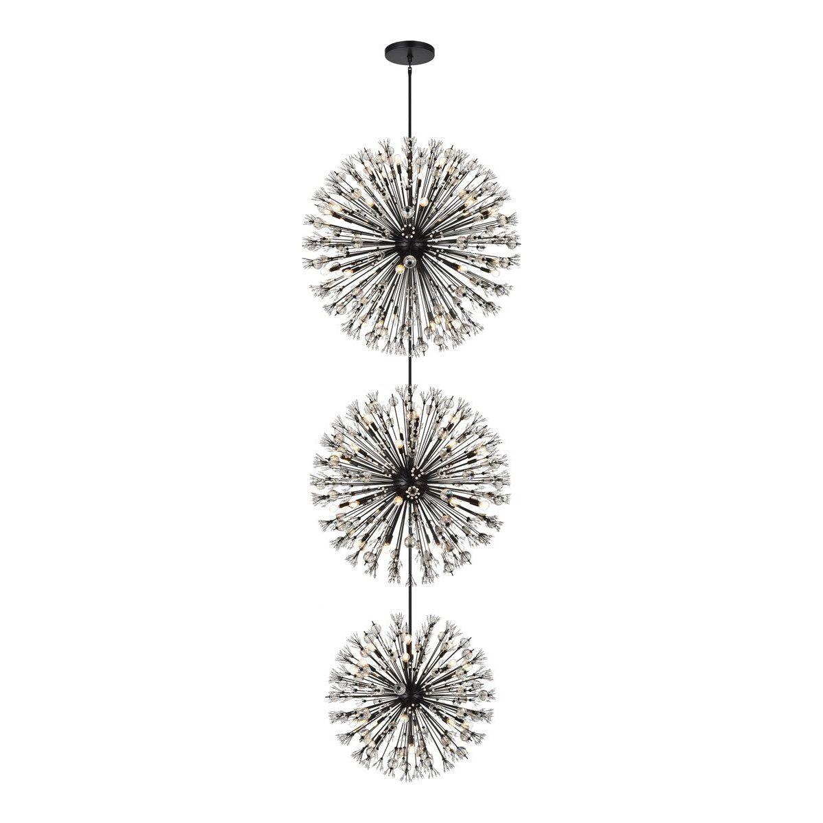 Elegant Lighting - Vera 100 Light Chandelier - 2500G48L3BK - Canada Light Shop