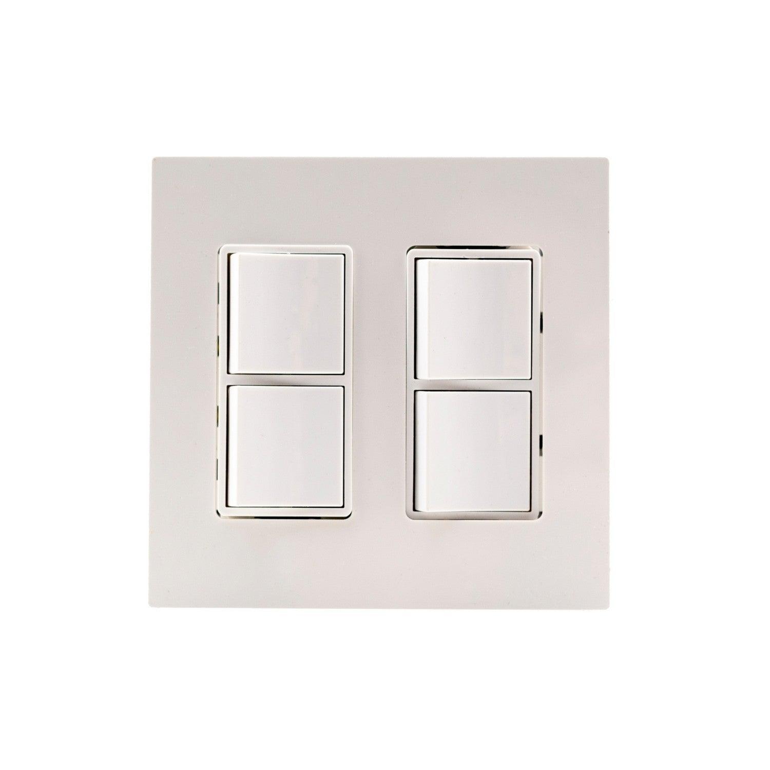 Eurofase - Dual Duplex Switch Wall Plate And Gang Box - EFDWPW - Canada Light Shop