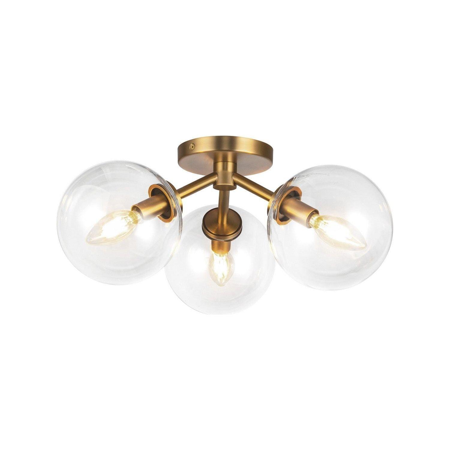 Alora Lighting - Cassia Semi-Flush Mount - SF549315AGCL - Canada Light Shop