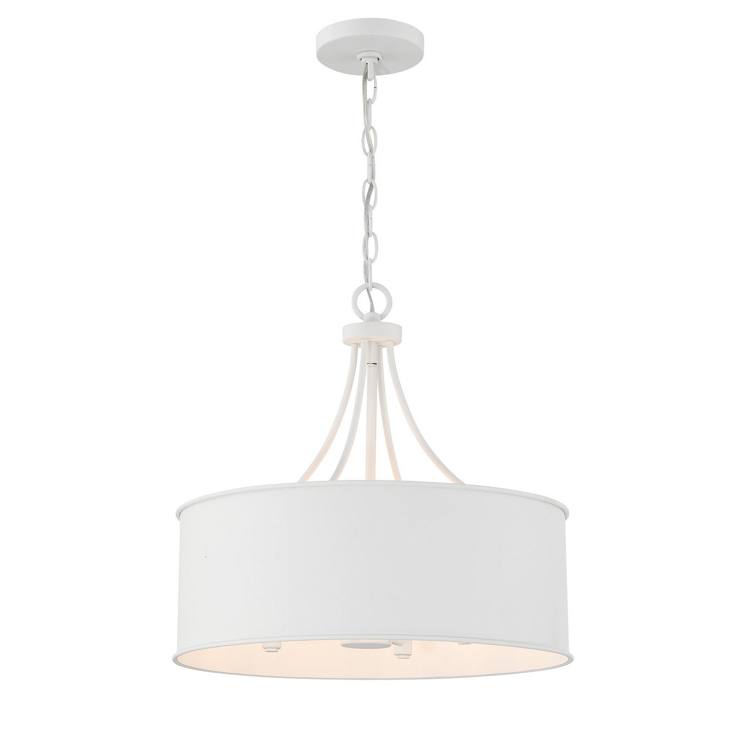 Meridian M7040BQW Four Light Pendant in Bisque White