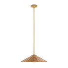 Meridian M7041NB One Light Pendant in Natural Brass
