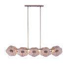 Kalco - 522568PAB - Five Light Island Pendant - Poppy - Pearlized Antique Brass