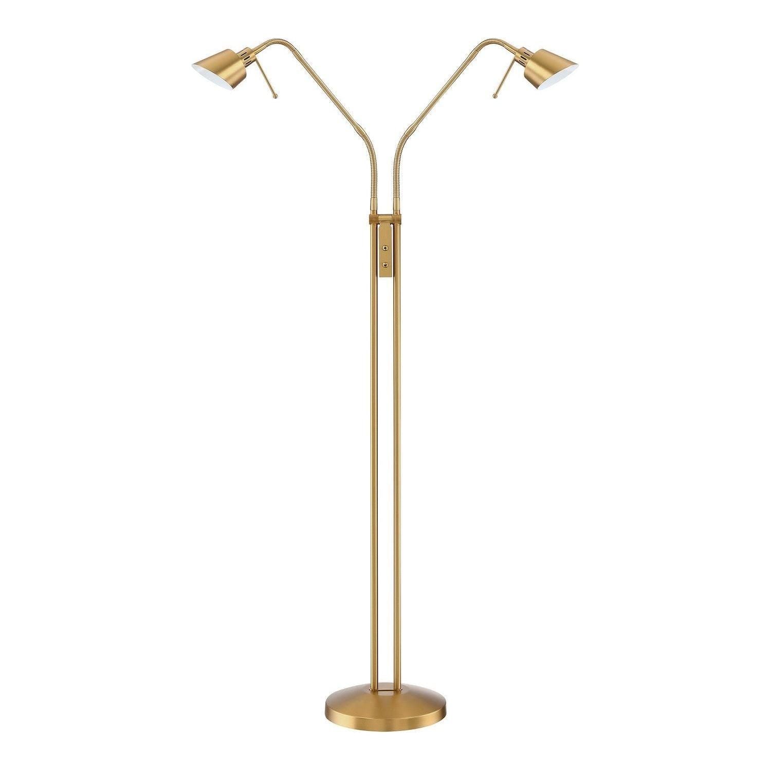 Kendal Lighting - Oslo Twins Floor Lamp - FL4048-2-BRS - Canada Light Shop