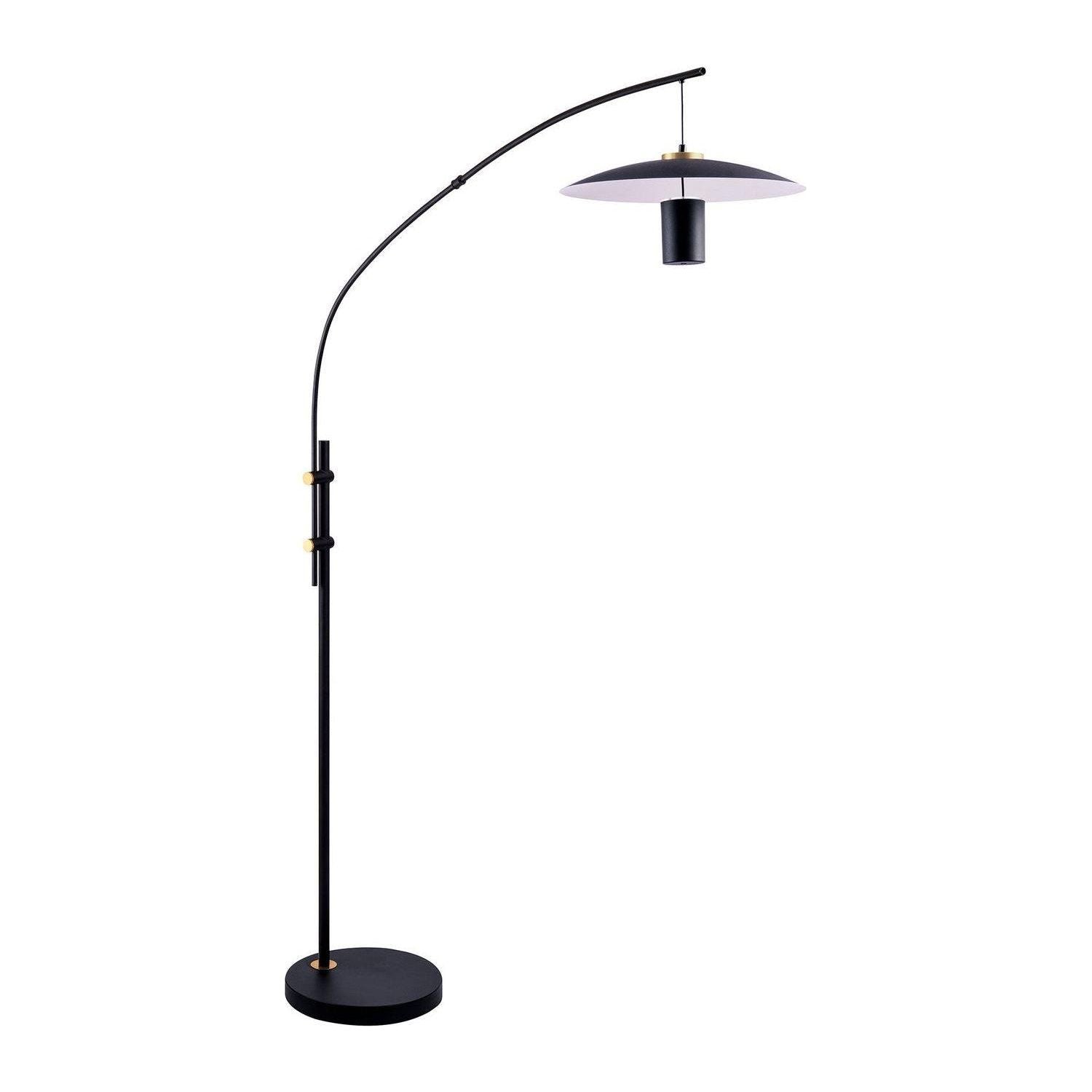 Kendal Lighting - Sley LED Floor Lamp - FL6601-BLK/BRS - Canada Light Shop