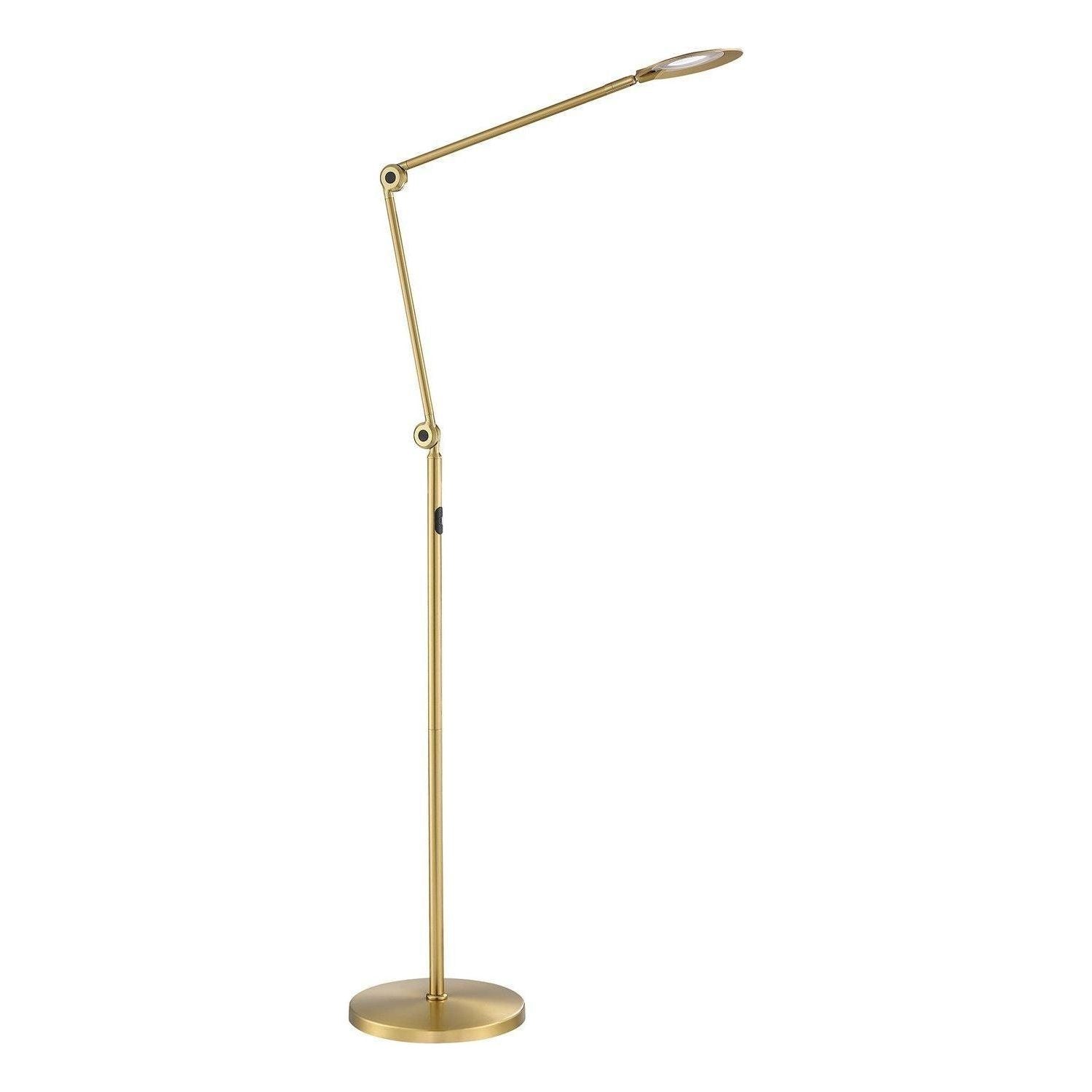 Kendal Lighting - Ican LED Floor Lamp - FL6901-BRS - Canada Light Shop