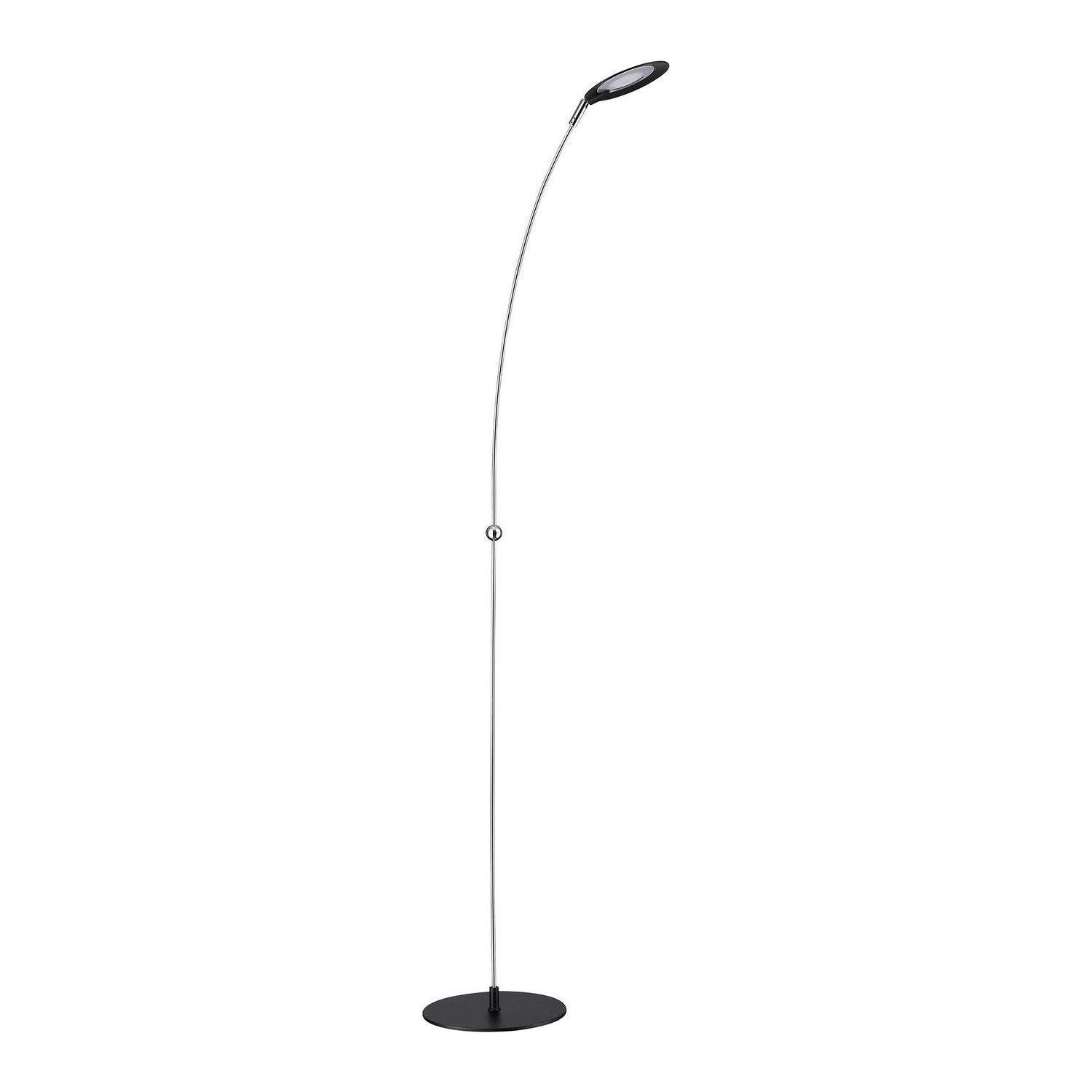 Kendal Lighting - Bron LED Floor Lamp - FL7001-BLK/SS - Canada Light Shop