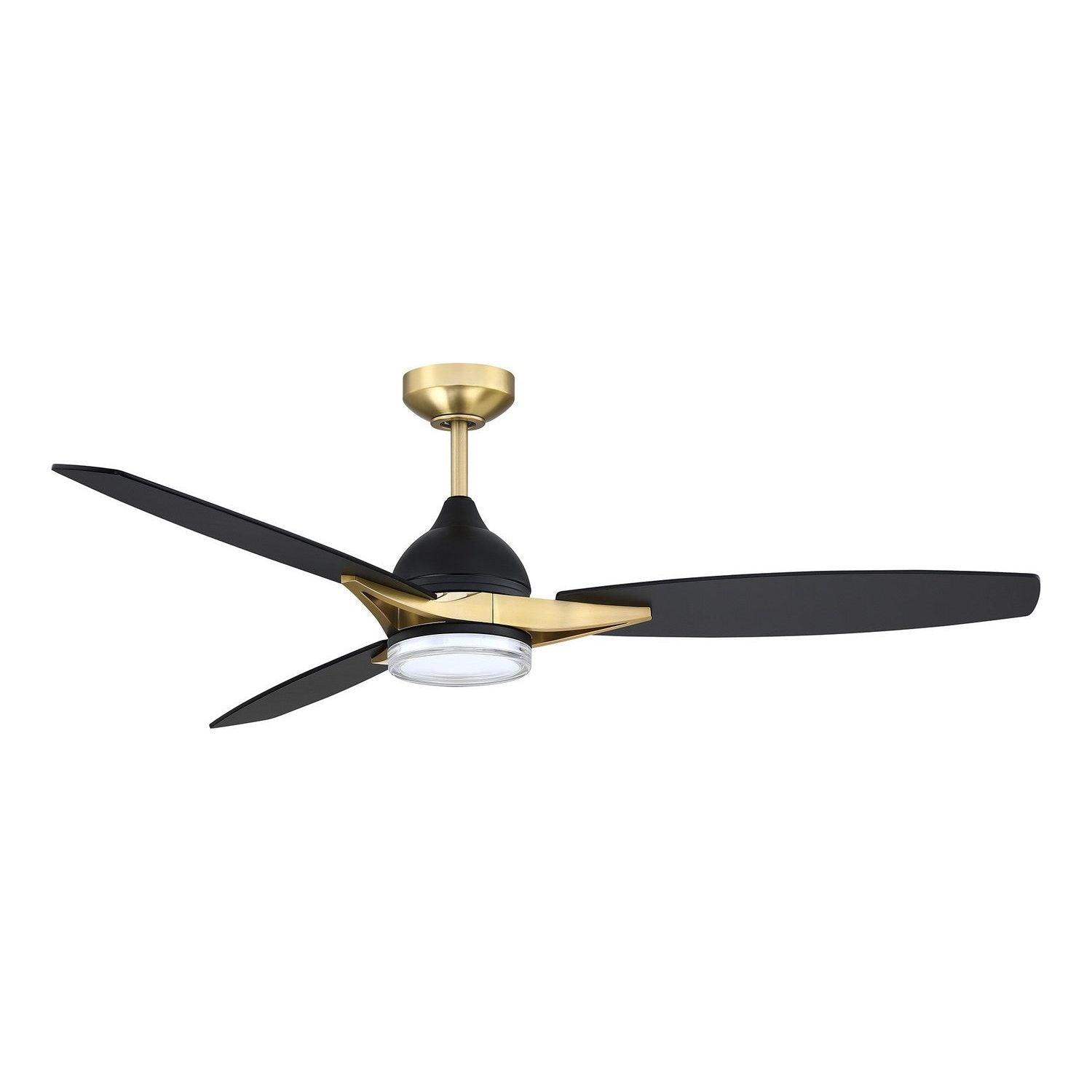Kendal Lighting - Novum Ceiling Fan - AC31656-BLK/BRS - Canada Light Shop