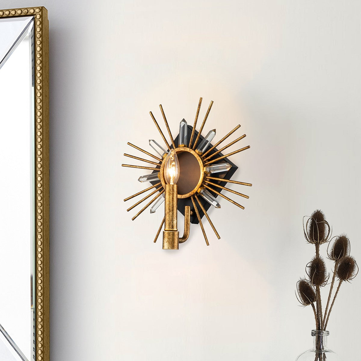Lucas + McKearn - Sun King Wall Sconce - SC90647G-1 - Canada Light Shop