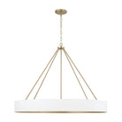 Capital Lighting - 453061RE - Six Light Chandelier - Weller - Matte Brass and White