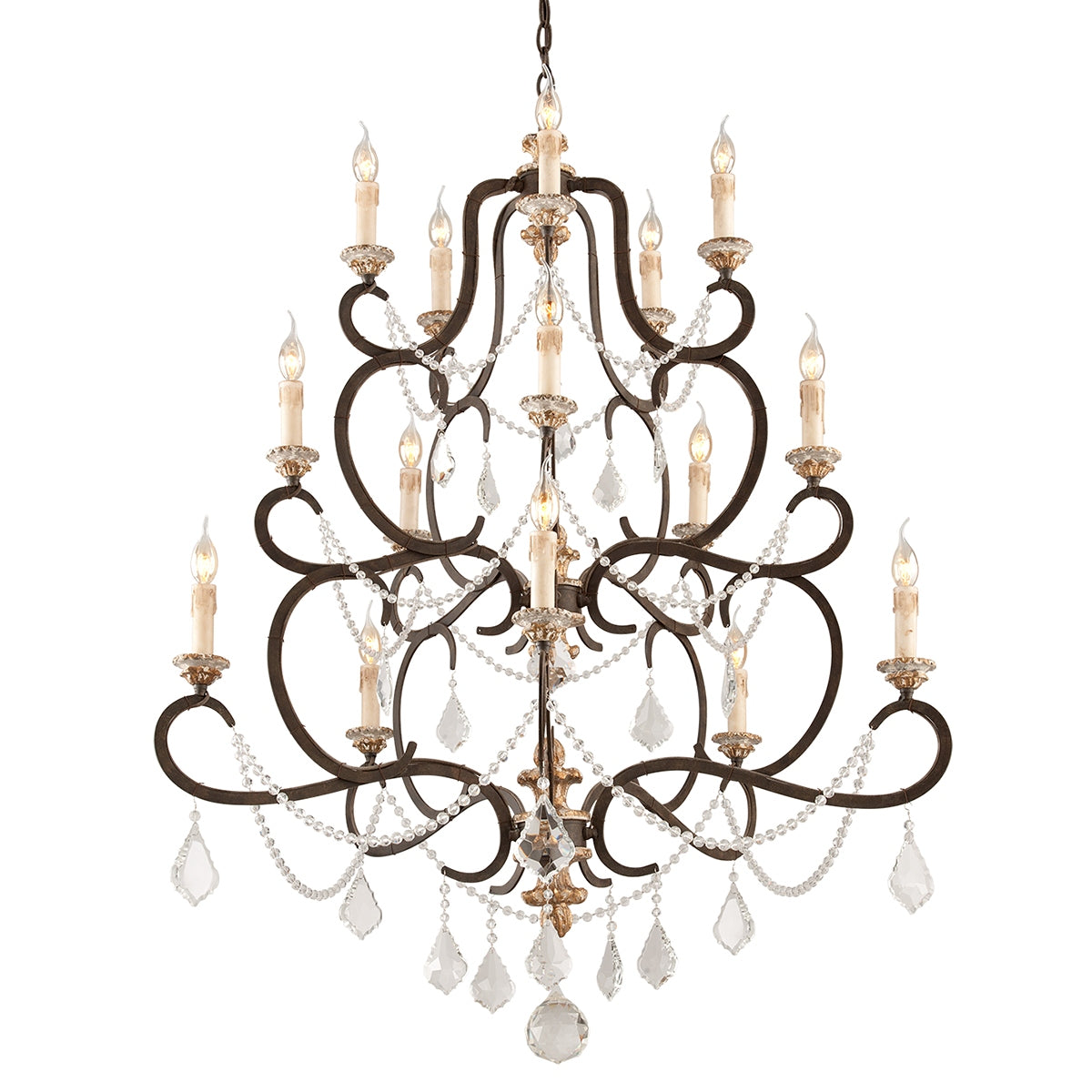 Troy Lighting Canada - F3517-PZ/DG - 15 Light Chandelier - Bordeaux - Parisian Bronze