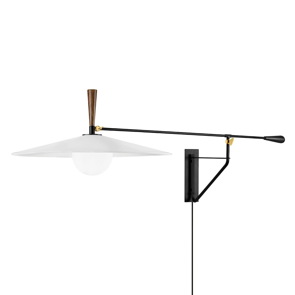 Troy Lighting Canada - PTL1028-PBR/SBK - One Light Wall Sconce - Duarte - Patina Brass/Soft Black