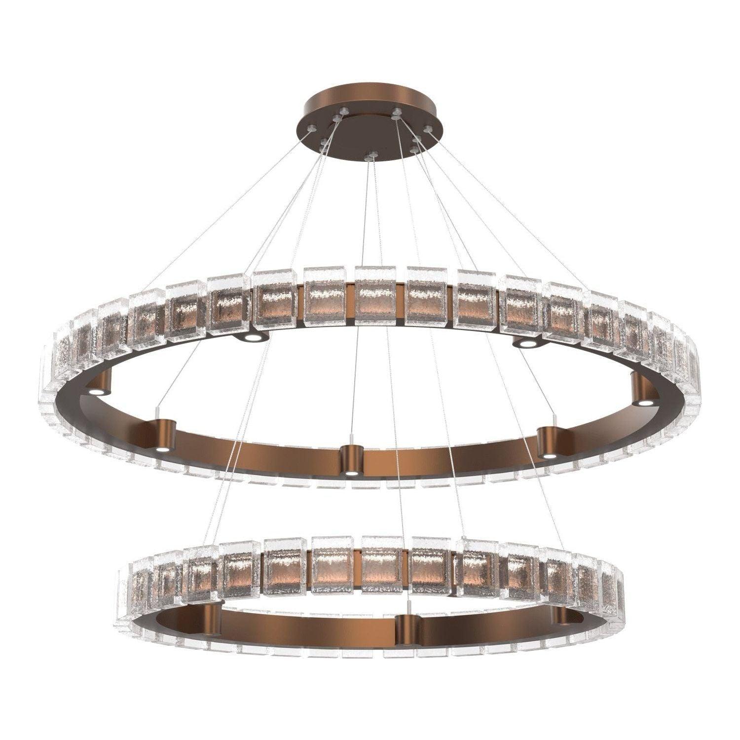 Hammerton Studio - Tessera LED 2-Tier Chandelier - CHB0087-2T-BB-TP-CA1-L3 - Canada Light Shop