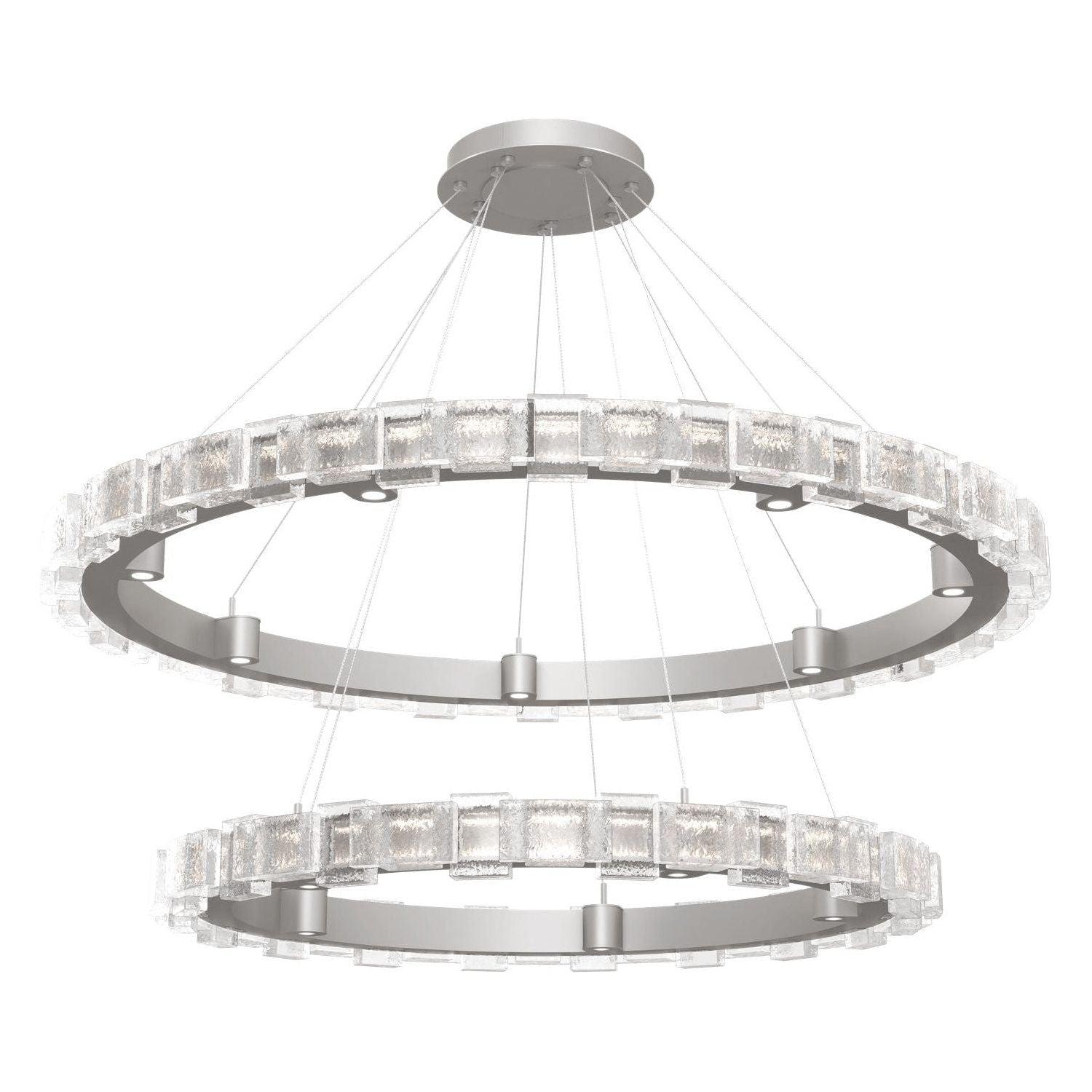 Hammerton Studio - Tessera LED 2-Tier Chandelier - CHB0087-2T-BS-TE-CA1-L3 - Canada Light Shop