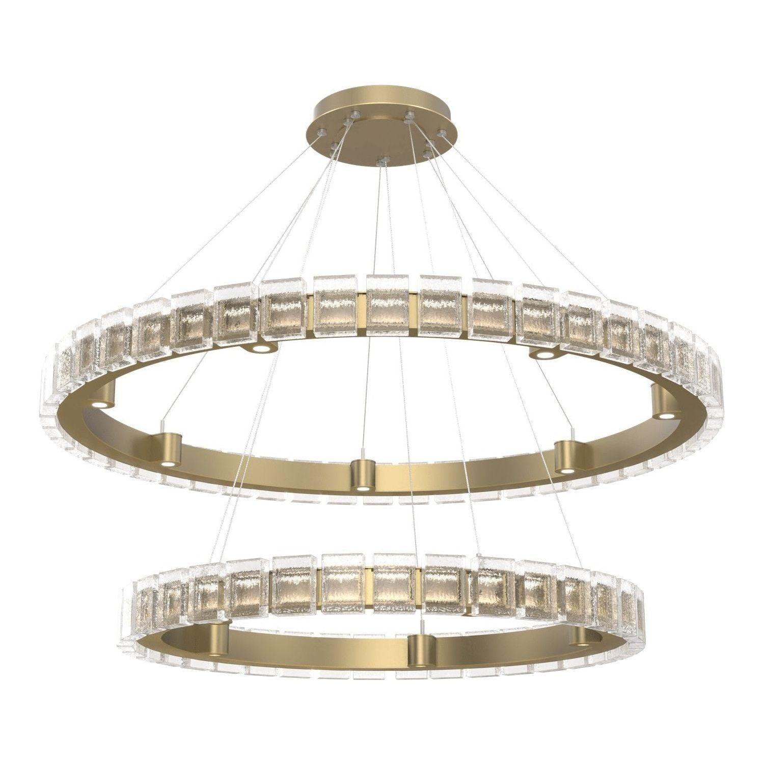 Hammerton Studio - Tessera LED 2-Tier Chandelier - CHB0087-2T-GB-TP-CA1-L3 - Canada Light Shop