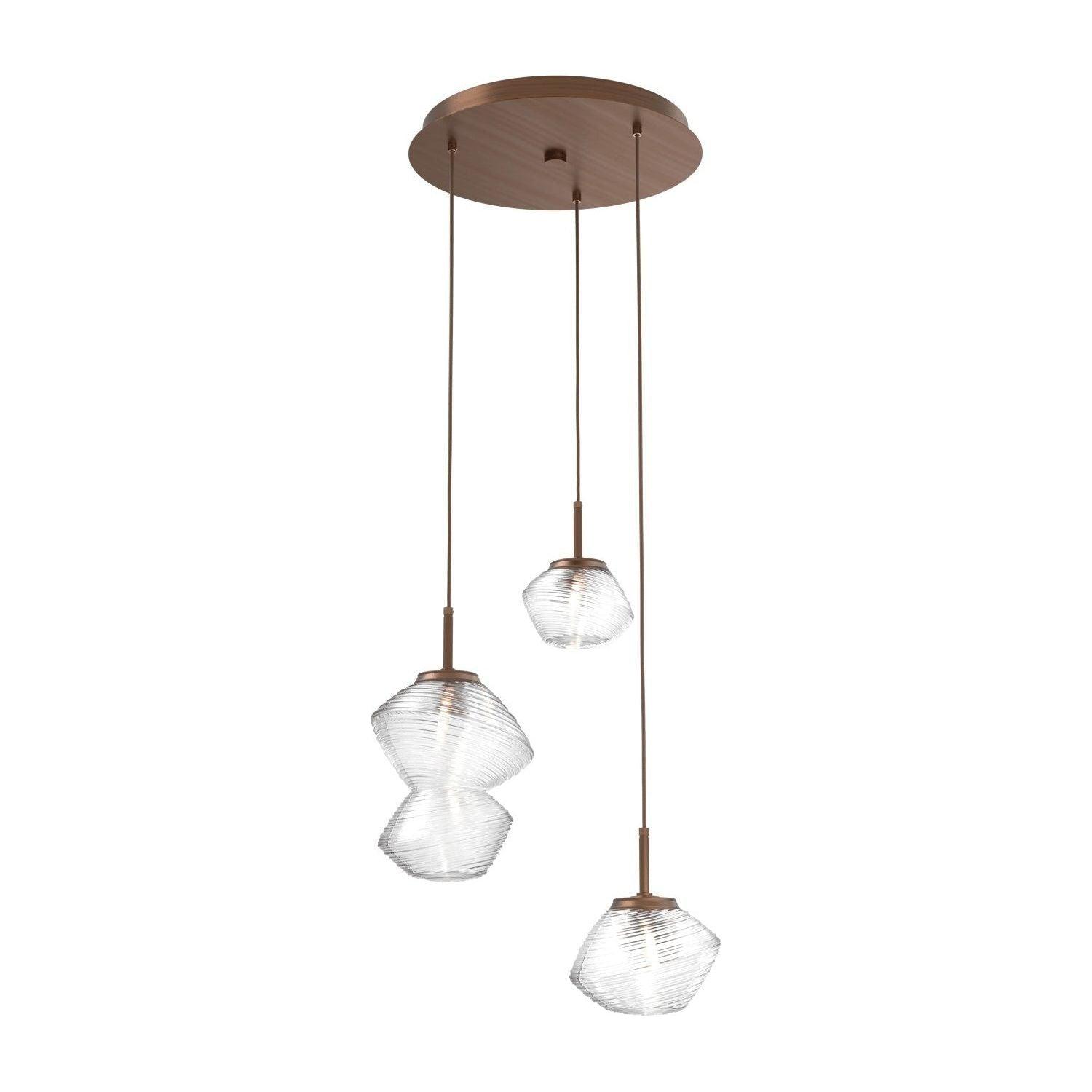 Hammerton Studio - Mesa 3 Light Multi-Light Pendant - CHB0089-03-RB-C-C01-L1 - Canada Light Shop